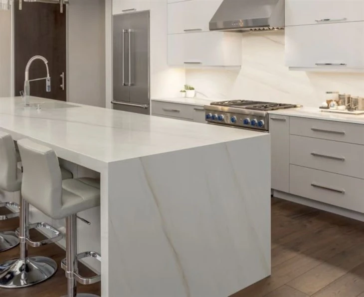 Bianco Lasa Covelano Vena White Marble kitchen countertop